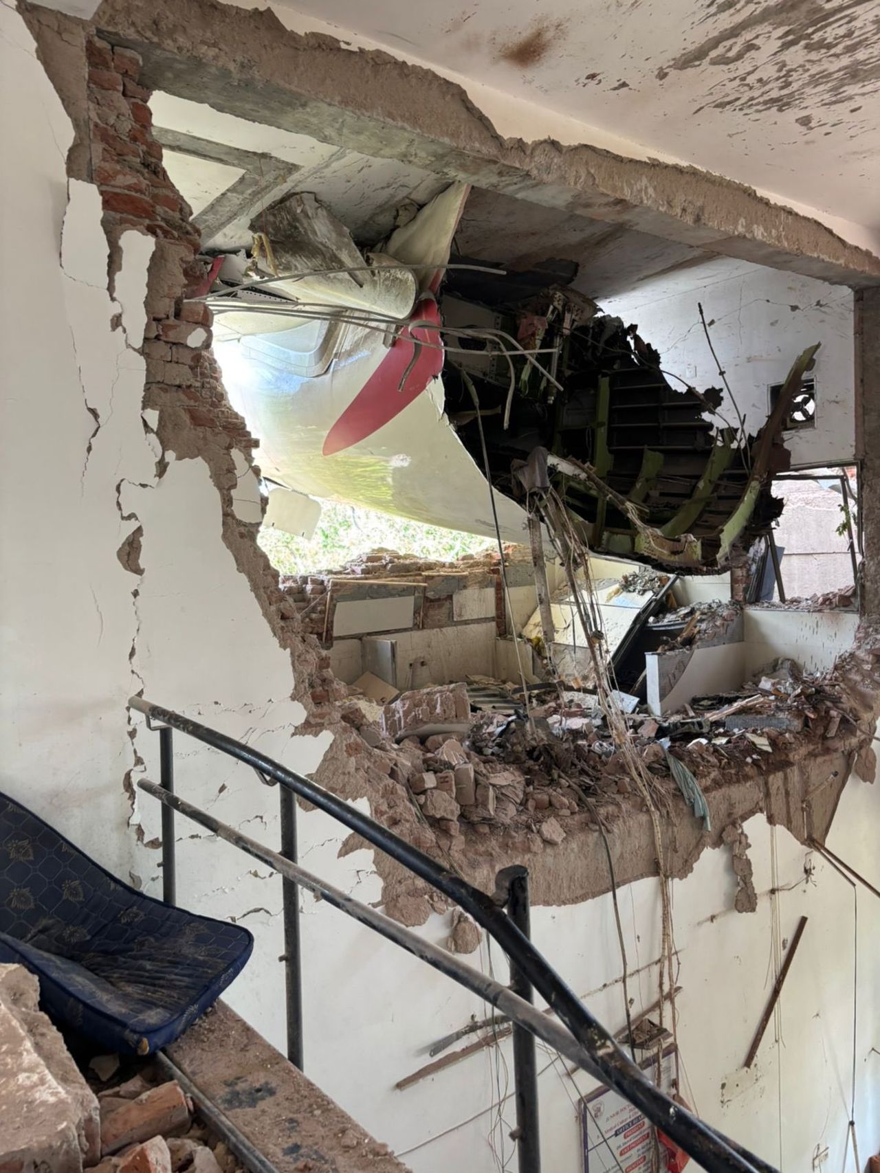 The scene inside the BJMC Hostel on Thursday.